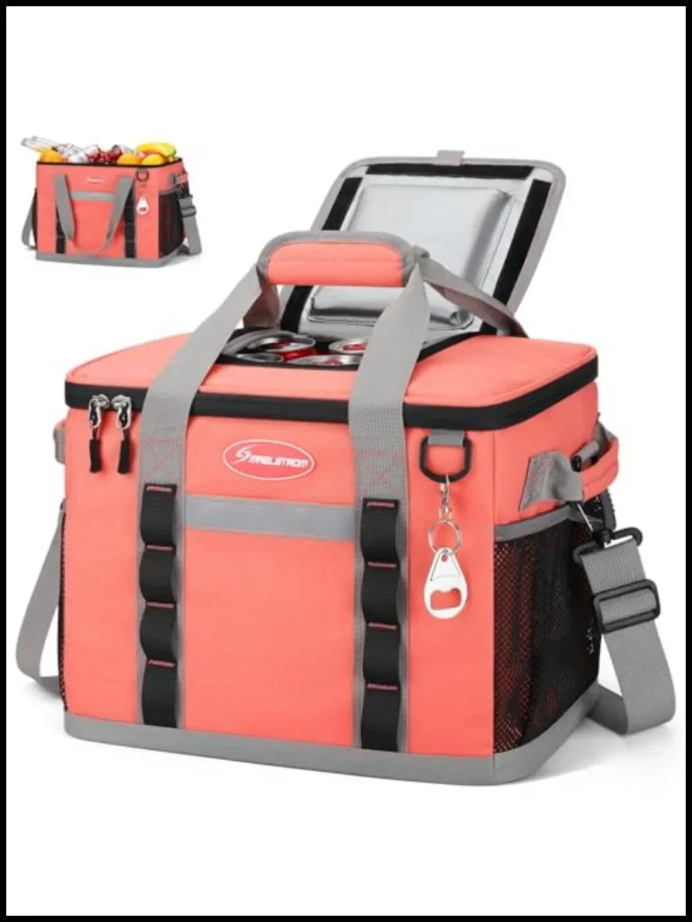 35 Can Soft Cooler Bag Flip-Top Insulated Leak Proof Camping Picnic Outdoor